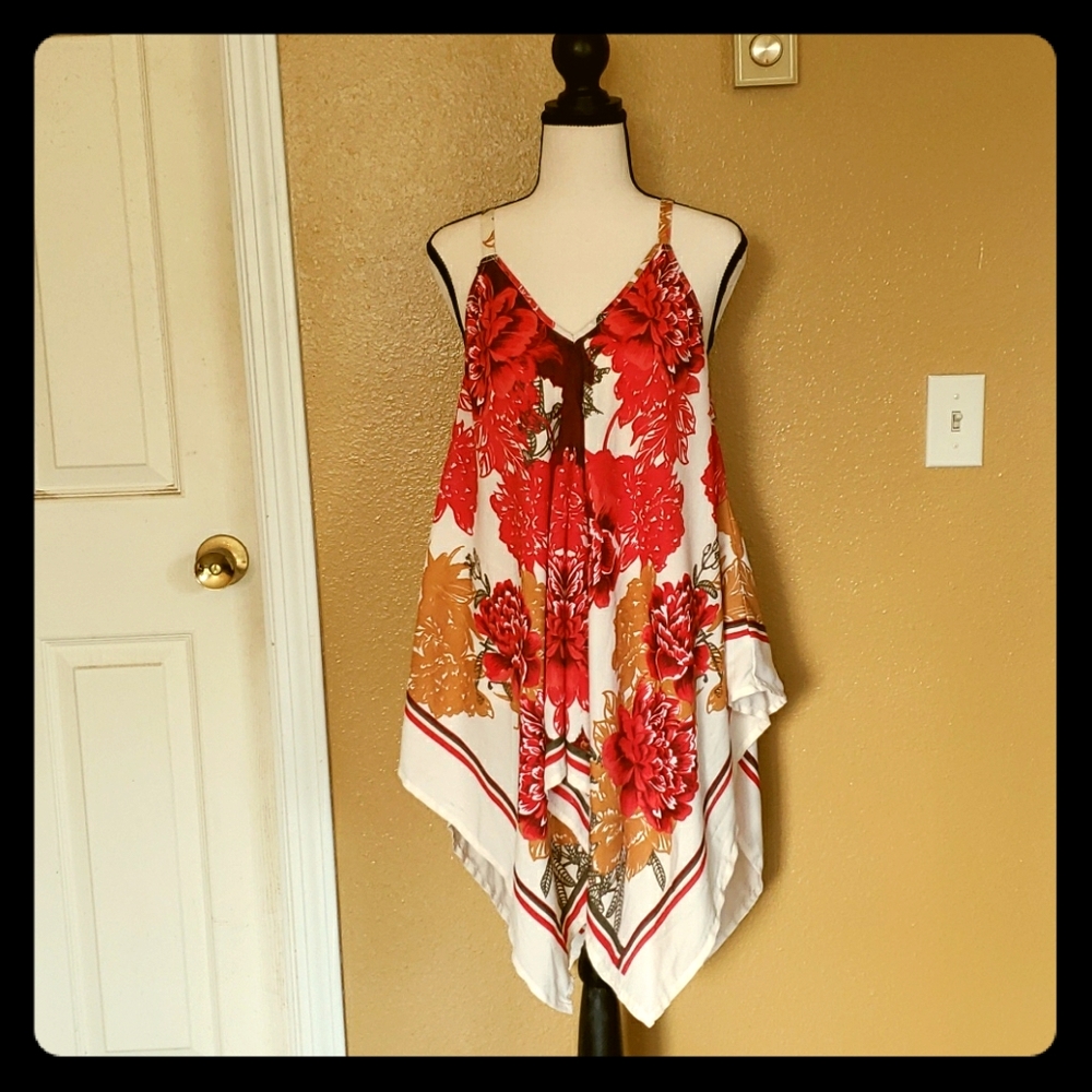 Handkerchief blouse with FREE BRACELET